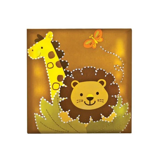 Babies"R"Us Safari Tan Light Up Giraffe Nursery Lion Wall Decor  4271