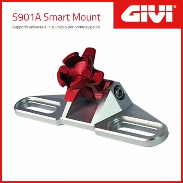 Supporto Givi S901A Smart Mount Universale Da Manubrio Per Custodie Gps/Phone