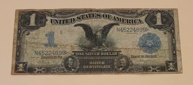 1899 $1 Silver Certificate Fr 228 Black Eagle Large Size Note UNRESERVED!!!