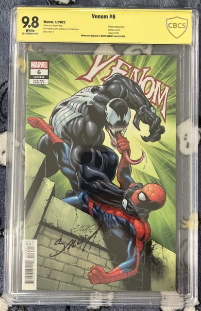 Venom #6 CBCS 9.8 SS SIGNED BY Mark Bagley 2022