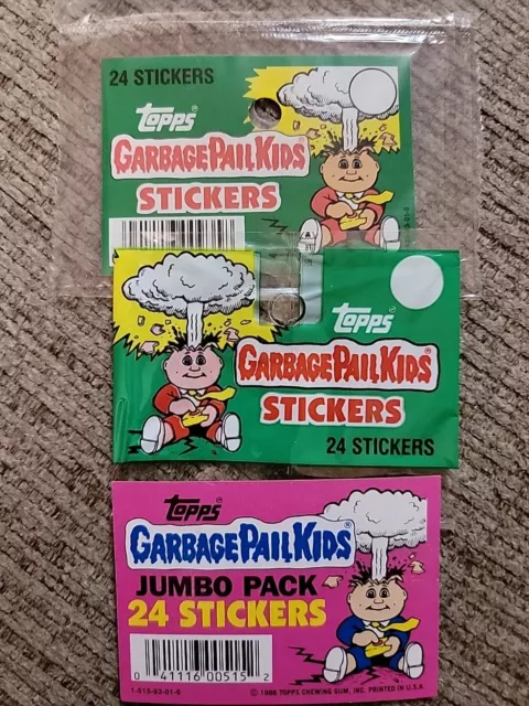 Garbage Pail Kids Jumbo Pack Series 3 5 3rd 5th Header Cards 1986