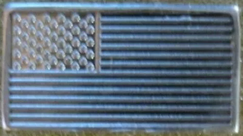 American Flag - 1 GRAM GR G .999 Fine Pure Solid Silver Bullion Bar