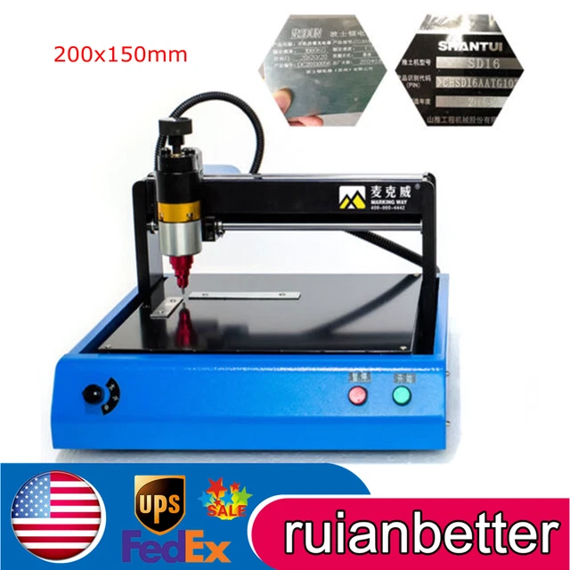 Portable Electric Metal Marking Machine Steel Plate Dog Tag Nameplate 200x150mm