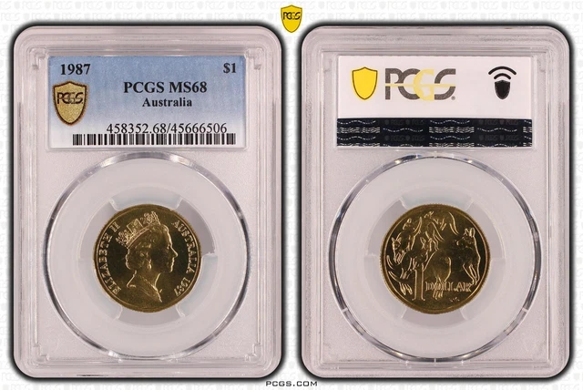 1987 One Dollar $1 Australia PCGS MS68 FDC GEM UNC #3652
