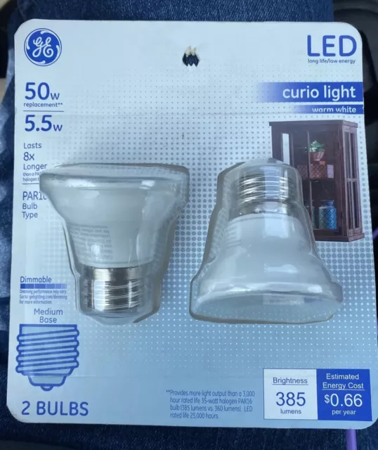 LED Spot Light Bulbs, Warm White, Clear, 385 Lumens, 5.5-Watts, 2-Pk. -14038