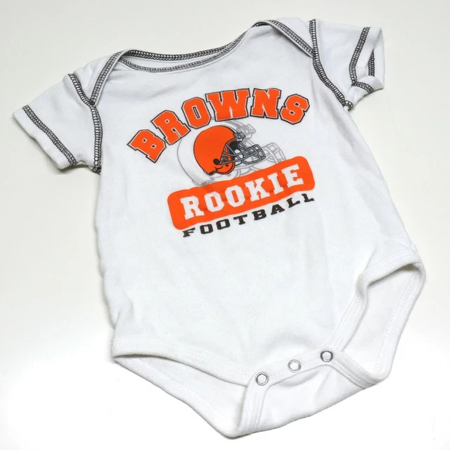 Cleveland Browns Rookie Football Baby Boy One-Piece Romper Infant 3-6 Months