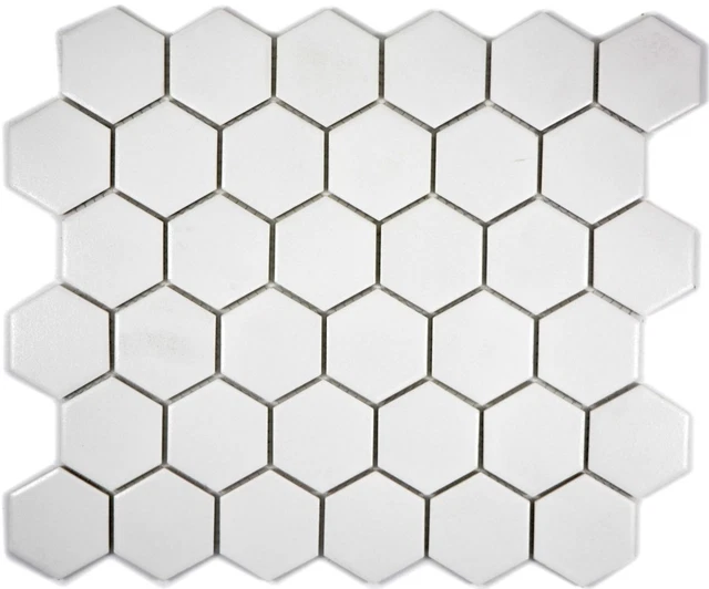 Mosaïque Céramique - MOSANI - MOS11F-0301 - Hexagonale - Noir Brillant - 6 mm d'épaisseur