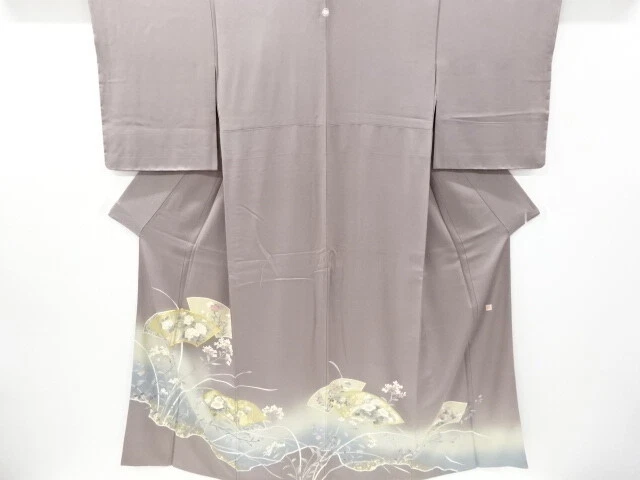 6369397: Japanese Kimono / Vintage Iro-Tomesode / Embroidery / Kinsai / Floral P