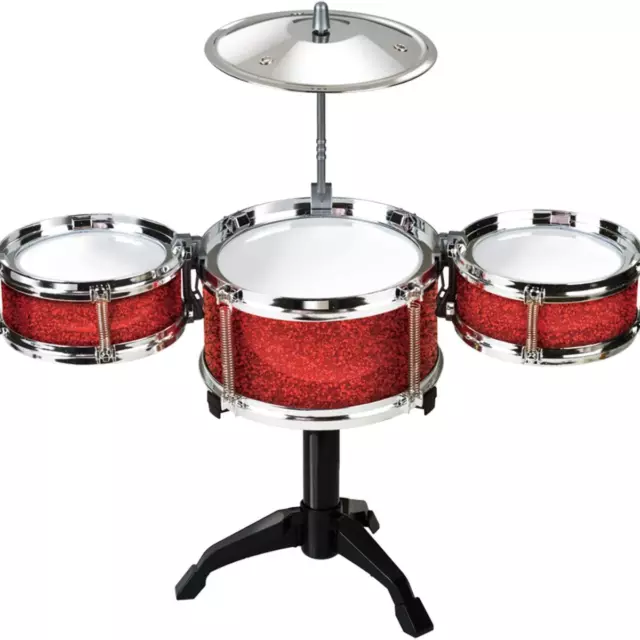 Kids Desk Top Drum Kit Miniature Musical Instrument Fun Novelty Toy Gift