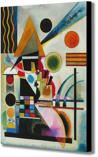 Swinging - Abstract - By Wassily Kandinsky - Canvas Wall Art Framed Print