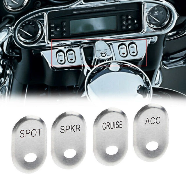 Brushed Panel Switch Cover Fit For Harley Electra Glide Ultra Classic FLHTCU