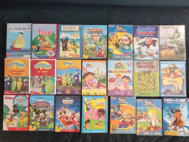 LOT DE 50 DVD dessins animés dora  Disney et autres