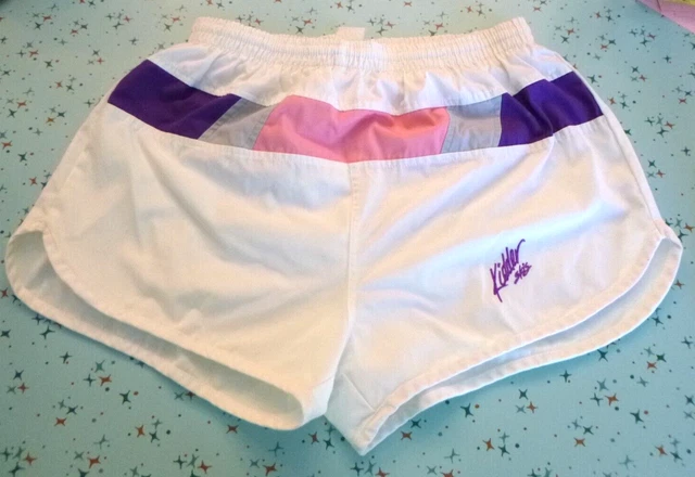 Vtg 80s Kidder Skis Swim Trunks Athletic Shorts Embroidered Logo 26-34" Waist