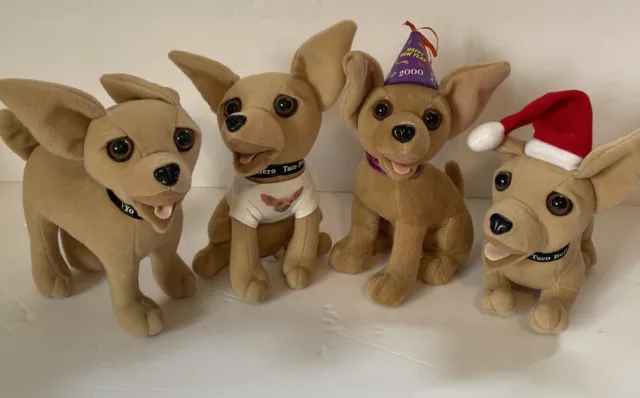 Taco Bell Chihuahua Lot of 4, (The Standing One Does NOT Talk)
