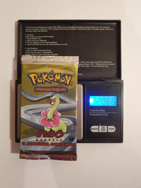 Pokemon Neo Genesis 1st Edition Sealed 20.66g Booster Pack Meganium English