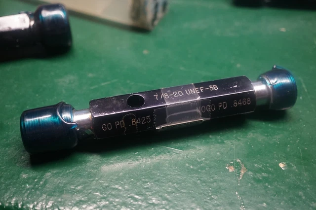 Threads Inc or Q-Cut Go & No Go Thread Plug Gage Set 7/8-20 UNEF-3B