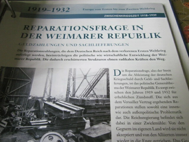 GESCHICHTE EUROPAS ZWISCHENKRIEGSZEIT Reparationen Weimarer Republik ...