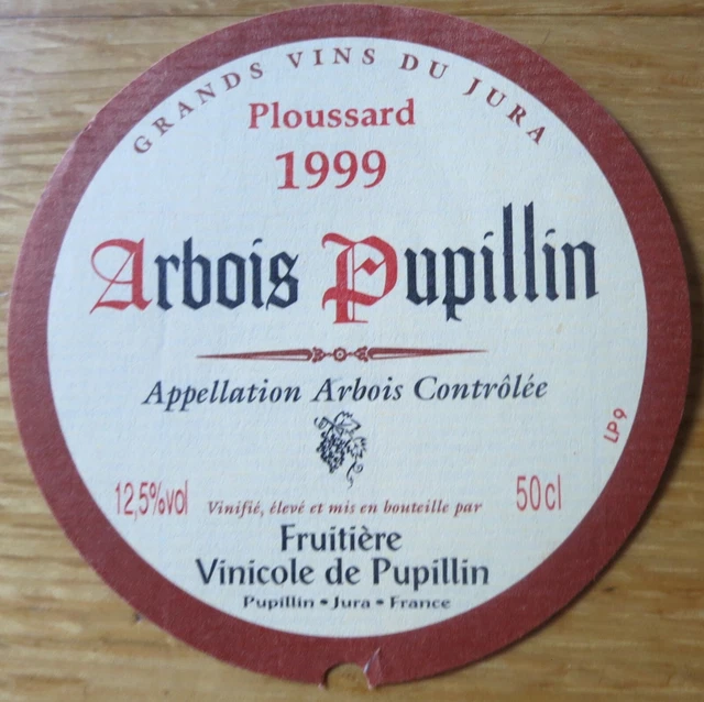 Etiquettes vin FRANCE Arbois P Ploussard 99 Fruitiere Vinicole de Pwine labels