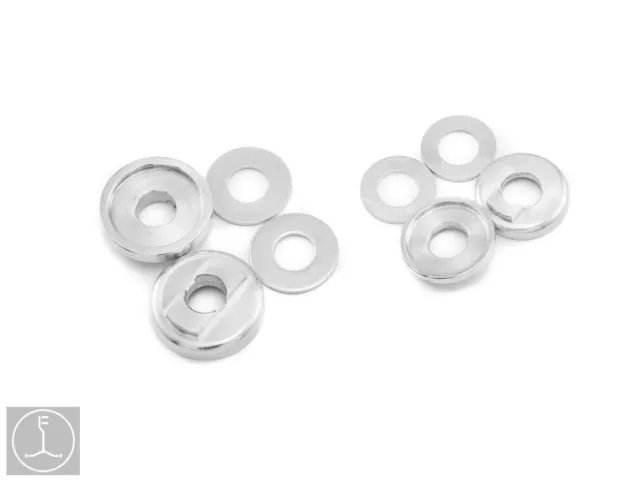BMX *SILVER* Dropout Savers - FRONT & REAR Set -Anti-Rotation Fits 3/8 Axels