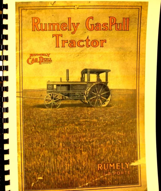 Vintage Rumely Gaspull Tracteur Ventes Catalogue -15 H P 30 Frein H.P