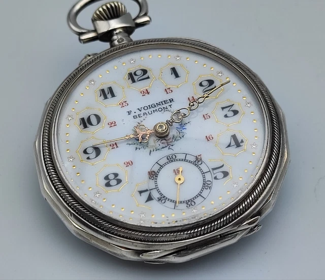 MONTRE DE GOUSSET Ancienne à Coq Argent Massif EUR 100,00 - FR