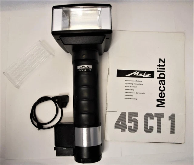 Metz Mecablitz Flash CT-1 Hammerhead w/ SYNC Lead~ Tested
