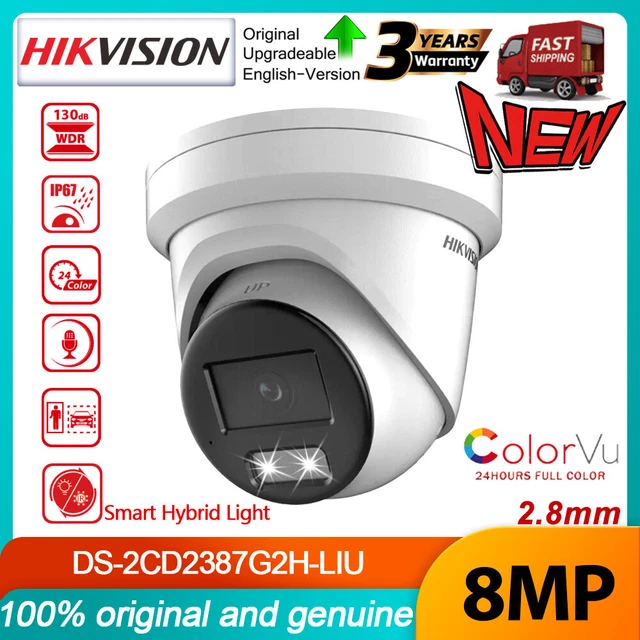 DS-2CD1383G2-LIUF 4K 8MP Smart Hybrid Light Fixed Turret POE Dome Camera, 2.8mm Wide Angle Lens - View #3