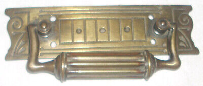 Very Heavy Antique Eastlake Solid Brass Drawer or Cabinet Door Pull