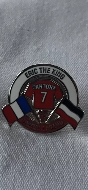 Eric Cantona The King 7 BADGE MUFC MANCHESTER UNITED Old Trafford French Legend