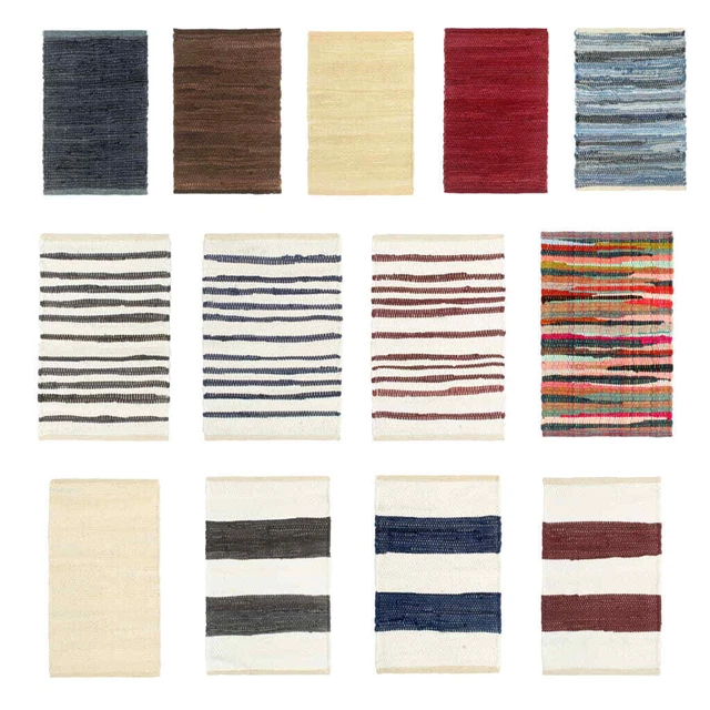 4/6x Tovagliette Chindi a Strisce 30x45cm Runner Tavola Colori Diversi vidaXL