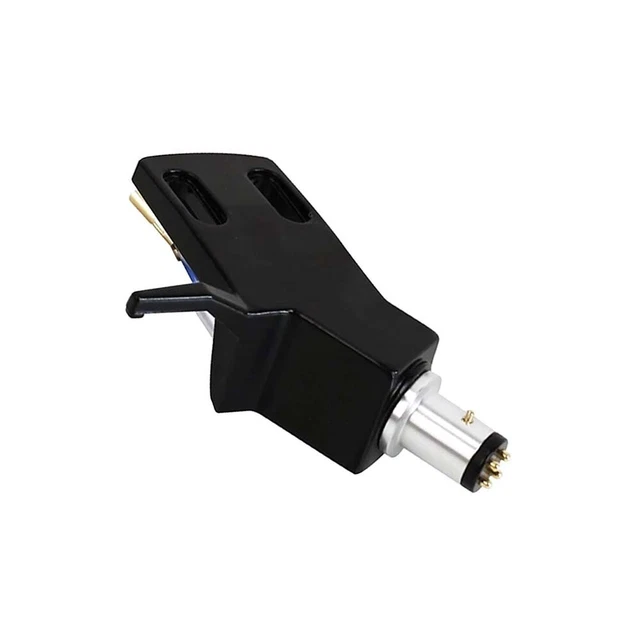 BLACK STRAIGHT TONEARM Angled Cartridge Turntable Headshell w / OFC