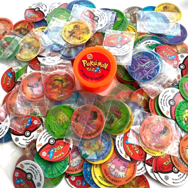 POKEMON 1999 ORIGINAL Pogs VINTAGE - Tomy - Você escolhe - RARO - Tazo -  Selado