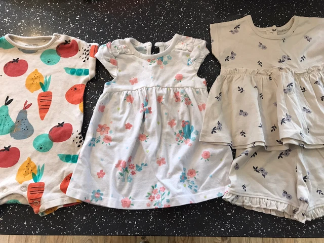 Job Lot Bundle 3 Baby Girl Outfits Age 0 - 3 Months Next & George