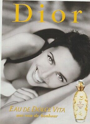 advertising paper Dior Publicité papier glacé Dolce Vita de Christian Dior 