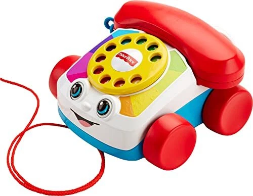 Fisher-Price Kleinkind ziehen Spielzeug Chatter Telefon vorgeben Telefon mit rotierendem Durchmesser...