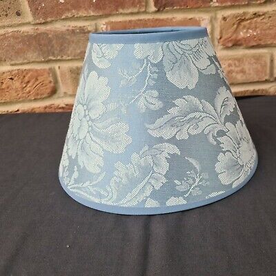 Blue Lamp shade table lamp  Ceiling Light Brocade patterned fabric Vintage 25cm