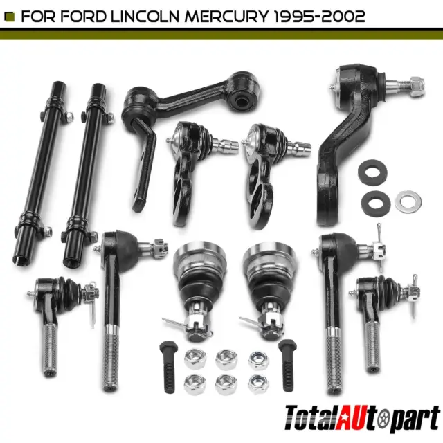 12x Pitman & Idler Arm & Tie Rod End & Ball Joint for Ford Mercury Lincoln 95-02