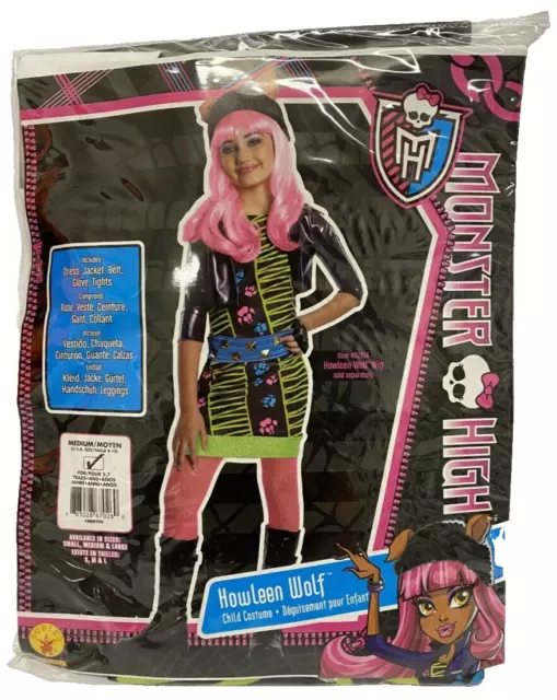 Rubie's Monster High Howleen Wolf Fancy Dress Costume + Wig & Ears Pack Age 8-10 3