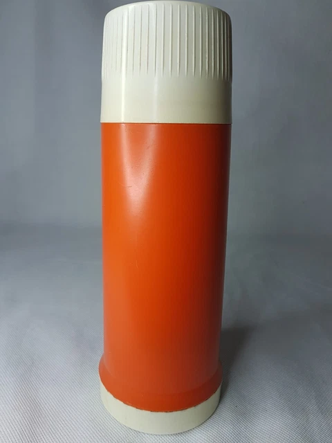 Flacone Thermos Retro Vintage 0,5 Lt Arancione e Crema Rara Prop tazza