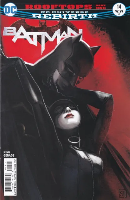 Batman # 14 (Mar. 2017, DC) Batman makes love to Catwoman 1st Print; (NM- (9.2)
