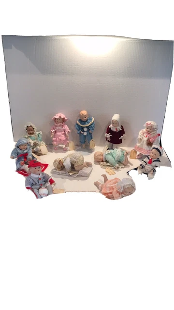 Ashton Drake Galleries Picture Perfect Babirs mini porcelain Dolls