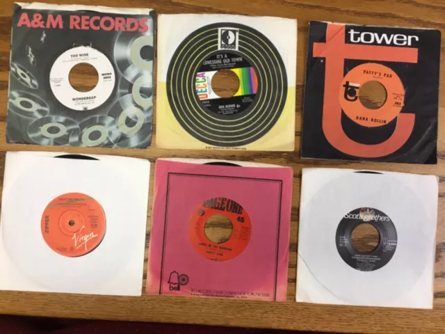 Lot of 30 1950s 1960s 1970s Rock Pop 45 rpm Vinyl Records