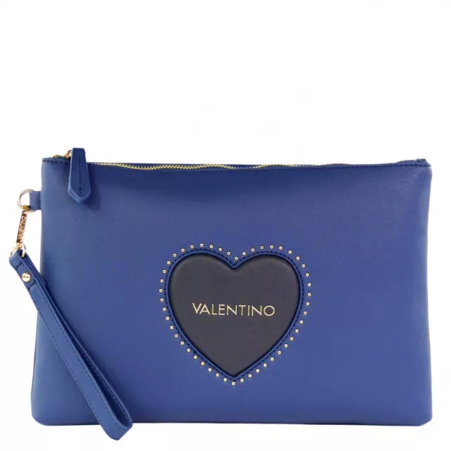 VALENTINO BAGS Violino Donna Borsa senza Manici Blu Nuovo