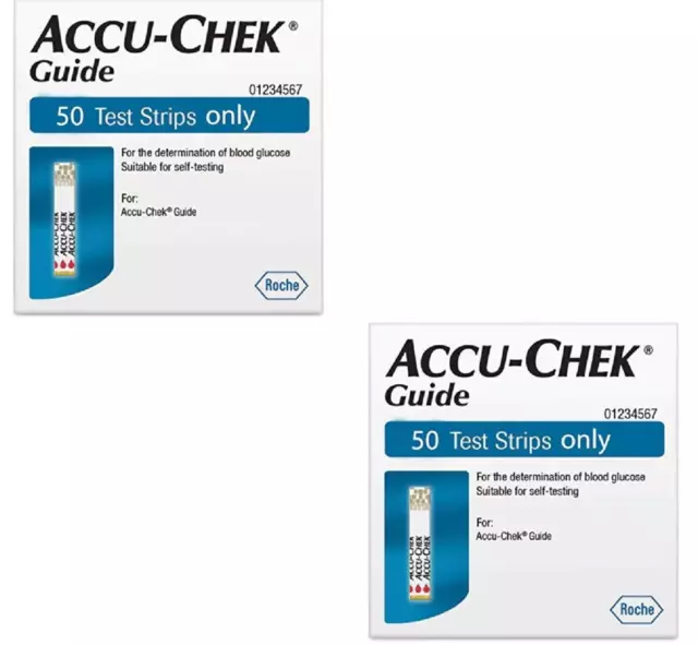 2x50 Accu-Chek Guide Teststreifen - Blutzucker-Kontrolle, Diabetes Zubehör