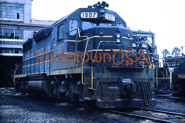 Vtg 1968 Train Slide 1907 Seaboard Coast Line Engine Miami FL X3D013