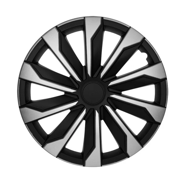 Enjoliveurs Argentés 16 Pouces Modèle FUN – Lot De 4, En ABS, Installation Facile Sans Outils