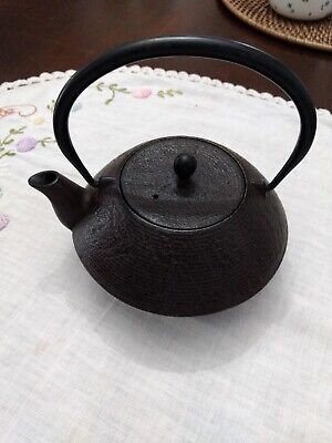 18oz Japanese Style Black Cast Iron Tea pot Kettle w/Infuser Filter 3 pieces