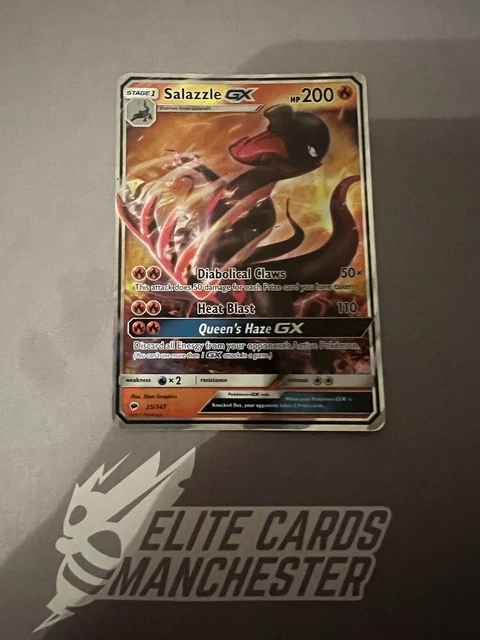 Salazzle GX - SM Burning Shadows 25/147- Half-Art Rare Pokemon Card
