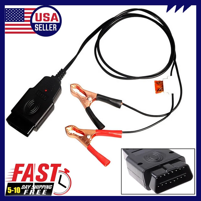 12V Alligator Clip OBD2 Connector Car ECU Memory Saver Battery Replace Tool NEW