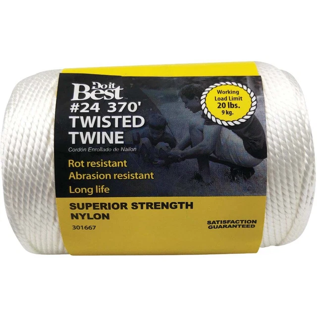 Do it Best #24 x 370 Ft. White Nylon Twisted Twine 301667 SIM Supply, Inc.